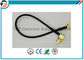 50 ohms de câble coaxial de liaison du tresse rf, prise masculine de SMA MMCX à angle droit avec le câble RG174
