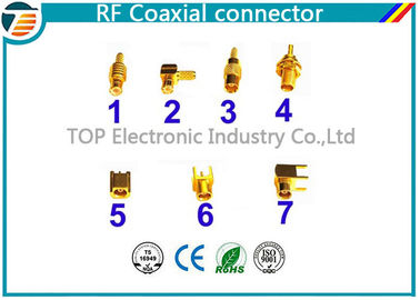 L'or assemblé par carte PCB du connecteur coaxial MCX de RG174 rf a plaqué moins de poids