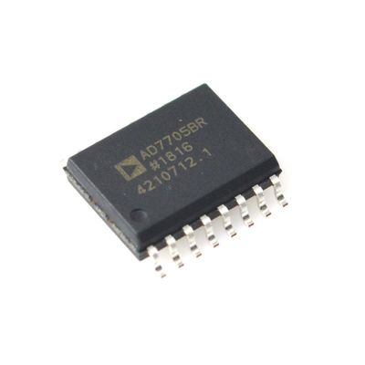 AD7705BRZ ADC 16 bits de précision, faible bruit, fonctionnement 3V/5V, filtre intégré, interface SPI, faible consommation, -40°C à +85°C, qualité industrielle