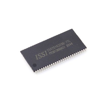 IS42S16320B-7TL SDRAM 64 Mb Densité 166MHz Vitesse 3.3V Opération 16Mx16 Organisation LVTTL Interface Température industrielle (-40°C ~ 85°C) Package TSOP-II compact Haute fiabilité