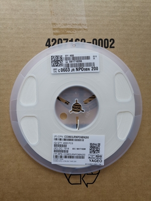 CC0603JRNPO0BN200 Condensateur NPO idéal 200pF pour circuits haute fréquence, taille 0603, ultra-stable, faible ESR, facteur Q élevé, valeur de précision, performances supérieures, conforme RoHS