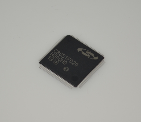 C8051F020-GQR Haute vitesse 25 MIPS 8052 Core 64KB Flash intégré au système 4,5KB RAM 12 bits ADC double 12 bits DACs 64 broches LQFP Industrial Temp Range Extensive périphériques