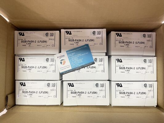 S02B-PASK-2 2 Position 2.0mm Pas d'en-tête PA Série Entrée Supérieure Trou Traversant Placage Étain Courant Nominal 3A 100V AC pour Connexion Fil-à-Carte et Électronique Compacte