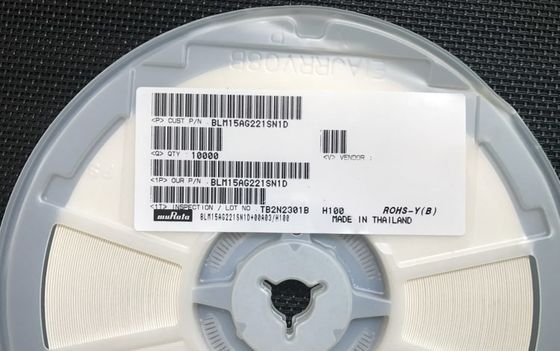 BLM15AG221SN1D 220Ω Perle de ferrite 0402 (1005 métrique) 1A Courant nominal Haute impédance@100MHz, Large température -55°C à +125°C AEC-Q200