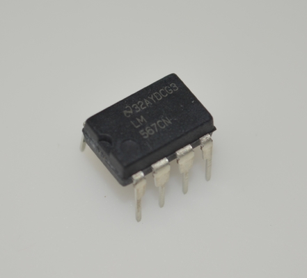 LM567CN Tone Decoder/Lock Detector IC avec fréquence programmable (0,01Hz-500kHz), haute immunité au bruit 20mA Sortie évier large fournisseur de gamme (4.75V-9V) Package DIP-8