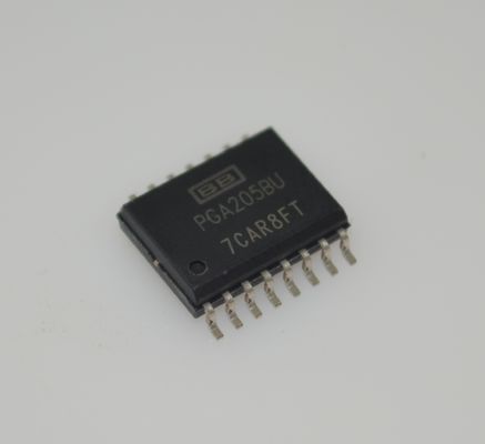 PGA205BU Amplificateur à gain programmable Plage de gain 1-1000x Bande passante 1 MHz Alimentation ±18V Erreur de gain 0,01% DIP-16 -40°C à +85°C