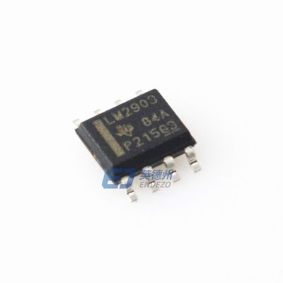 LM2903DR Comparateur différentiel double, large plage 2V-36V, faible courant 0,8 mA, sorties collecteur ouvert, réponse rapide 1,3 µs, boîtier SOIC-8 - Idéal pour le contrôle automobile/industriel