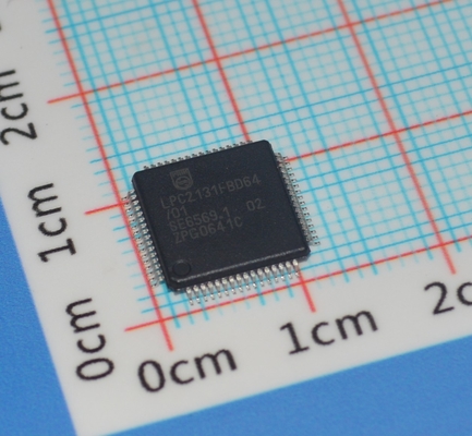 LPC2131FBD64/01,15 ARM7 MCU 32 bits RISC Core 64KB Flash 16KB RAM 60MHz Vitesse USB 2.0 2x UART 64-LQFP -40°C à +85°C Grade industriel