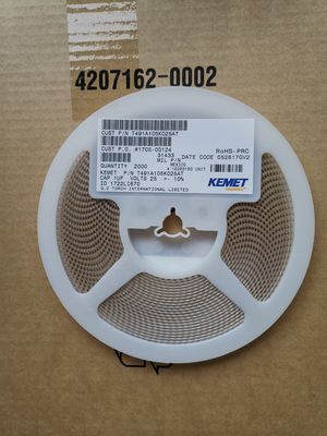 T491A105K025AT 1μF 25V Condensateur au tantale 10% Tol A-Case 125°C Faible ESR Haute fiabilité Performance stable pour les applications industrielles et médicales dans l'automobile