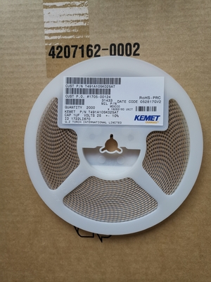 T491A105K025AT 1μF 25V Condensateur au tantale 10% Tol A-Case 125°C Faible ESR Haute fiabilité Performance stable pour les applications industrielles et médicales dans l'automobile