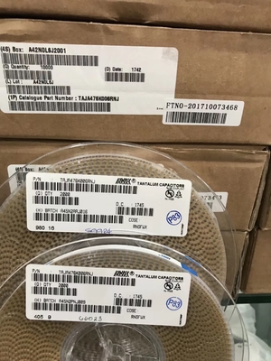 TAJA475K010RNJ 4.7μF 10V Condensateur au tantale 10% Tol 1310 Casse faible ESR Haute fiabilité AEC-Q200 Large plage de température qualifiée pour les applications automobiles et industrielles