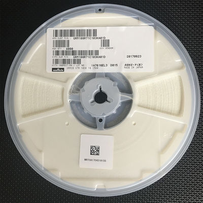 GRM188R71C103KA01D MLCC 10nF Capacitance ±10% Tol 16V Rating X7R Dielectric 0603 Case Wide -55°C to +125°C Range High Reliability Stable Performance Tape & Reel Packaging