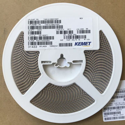 T491A106K016AT 10μF Condensateur au tantale 16V, ±10% Tolérance Faible ESR Qualifié AEC-Q200 - Plage de -55°C à +125°C, Indice haute température 125°C, Ruban et bobine, Sans halogène