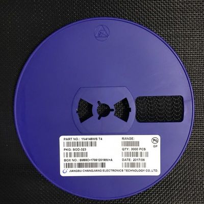 Diode de commutation rapide 1N4148WS, tension nominale 100V, courant 150mA, capacité ultra-faible de 2pF, temps de recouvrement de 4ns, boîtier miniature SOD-323, qualifiée AEC-Q101 pour applications automobiles et générales