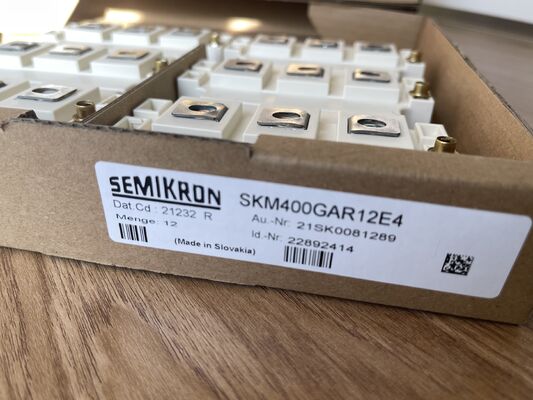 SKM400GAR12E4 1200V 400A Module IGBT basse tension (sat) haut court-circuit robustesse basse perte de commutation haute isolation de qualité industrielle pour les onduleurs solaires et les UPS haute puissance