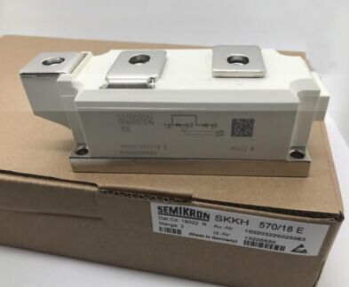 SKKH570/18E 1800V 570A Module Thyristor-Diode Double Série Amplifying Gate Faible VF 1.44V, 19kA Courant de Surtension Base Céramique AlN Contacts à Pression Certifié UL pour Démarreurs Doux