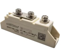 SKKT106/16E 1600V 106A Dual Thyristor Module basse tension VF 1.35V 2.4kA Surge AlN Contact de pression de base en céramique SEMIPACK1 isolé UL Certifié pour démarreurs et entraînements souples