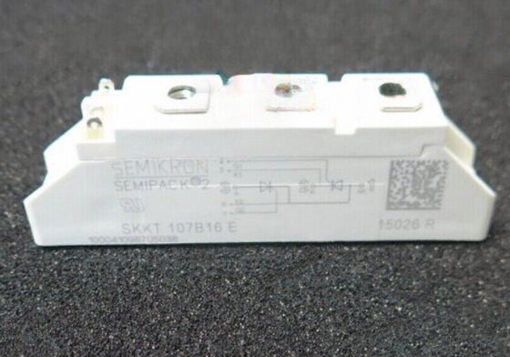 SKKT107B16E 1600V 107A Dual Thyristor Module basse tension VF 1.35V 2.4kA Surge AlN Contact de pression de base en céramique SEMIPACK1 isolé UL Certifié pour démarreurs et entraînements souples