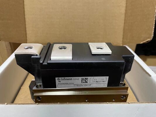TT600N16KOF 1600V 600A Dual Thyristor Module basse VF 1,32V surtension élevée 21kA technologie de contact sous pression Plaque de base isolée Porte de tranchée UL certifiée pour démarreurs et rectificateurs mous