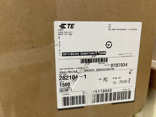 282104-1 2 positions Pas de 5,0 mm Connecteur carte-fil Embase verticale Trou traversant Blindé Verrouillage par friction Polarisé UL 94V-0 pour alimentations et commandes industrielles