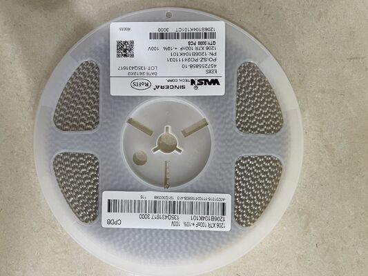 1206B104K101CT – MLCC boîtier 1206 diélectrique X7R 0,1µF ±10% 100V faible ESR plage de température -55°C à +125°C idéal pour le découplage et le filtrage de puissance