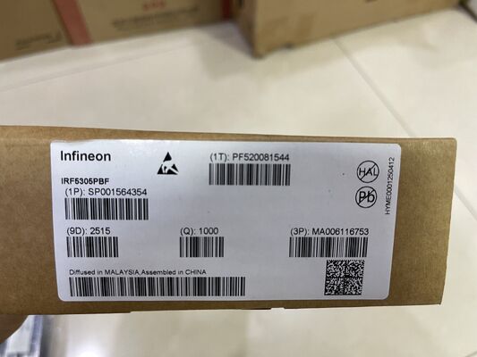 IRF5305PBF MOSFET Canal P -55V Vdss -31A Id 65mOhm Rds(on) commutation rapide niveau logique grille boîtier TO-220